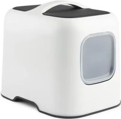 Immagine prodotto di ROTHO Lettiera per gatti 51 x 39 x 40 cm - Lettiera chiusa - Bianca