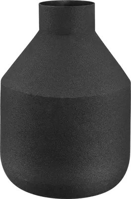 Produktbild von Gilde Vase, "Cleo", Metall, schwarz, VE 2, L. 18 cm, B. 18 cm, H. 25 cm 60194 4063387601945