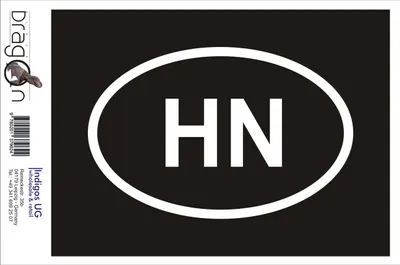 Produktbild von Aufkleber / Autoaufkleber - JDM / Die cut / Auto / OEM - Honduras HN - 60x110 mm silber - Heckscheibe / Heckscheibenaufkleber