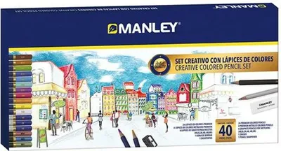 Obrázek produktu pro Kreslící sada Manley 40 kusů barevných