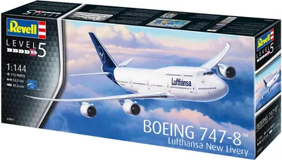Produktbild von Revell Boeing 747-8 Lufthansa "New Livery" Flugzeug (03891)