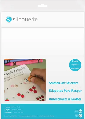 Image de Silhouette MEDIA-SCRATCH-GLD film autocollant à gratter imprimable pour traceurs de découpe or 21,5 x 280 mm, 5 feuilles (MEDIA-SCRATCH-GLD)
