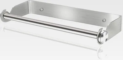 Produktbild von Küchenrollenhalter ohne Bohren, Küchenrollenhalter Wand, Papierrollenhalter aus Edelstahl, Küchenrollenspender Küchenrollen Halter Aufbewahrung Organisator, Wandmontage (Silver)