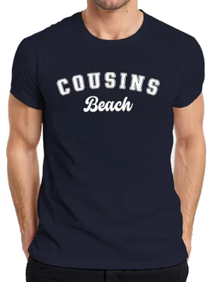 Productafbeelding van Cousins Beach, T-shirt voor heren, geïnspireerd op de serie "The Summer I Got Pretty", marineblauw, maat S