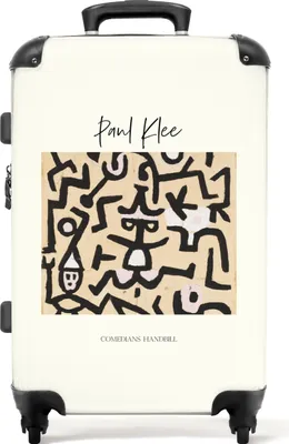 Produktbild von NoBoringSuitcases.com® Großer Koffer - Kunst - Paul Klee - Linienkunst - Alte Meister - Kombinationsschloss TSA - Hartschalen Trolley 4 Rollen - 72 liter - Reisekoffer - 66 cmKoffer Mittelgroß 67x43x25 cm, 72L,
