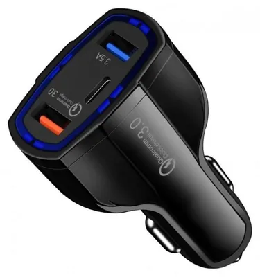 Immagine prodotto di Caricabatterie Auto Techstar® Turbo Fast, 5V, 3.5A, QC3.0, DUAL USB, Universale, Nero