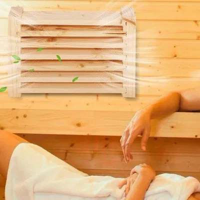 Obrázok produktu pre Ventilačná mriežka s drevenými lamelami pre saunu