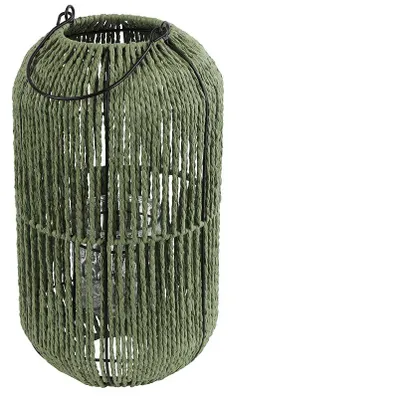 Zdjęcie produktu dla Latarnia Countryfield zielona dekoracja Ise L 22x23x39cm nastrojowe światło
