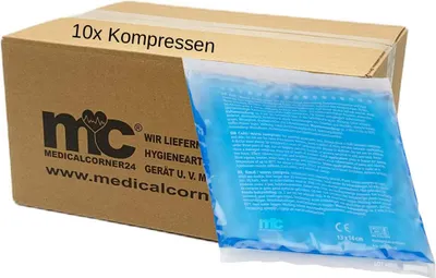 Produktbild von Kalt Warm Kompressen, Gel, Mikrowellen geeignet, 13 x 14 cm, 10 Stück