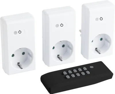 Produktbild von Meister Funksteckdosen-Set 4-teilig 3600W 4 Kanäle & 1 Master-Kanal Mit Fernbedienung