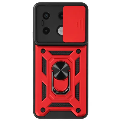Produktbild von Mayaxess, Hülle für Xiaomi Redmi Note 13 Pro 5G Ring Halter Kameraabdeckung, Rot