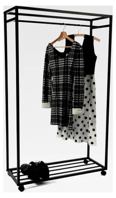 Produktbild von Kleiderständer Andorra 4 in Schwarz, B/H/T = 90x150x35 cm