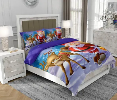 Produktbild von Bettwäsche 140x200 cm + 2x70x80 cm, 3-teilig, 100% Baumwolle, Satin, Reißverschluss, Bunt - SOVIO | So.8006