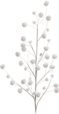 Produktbild von Künstlicher Schneeballzweig 55x10cm Weiß