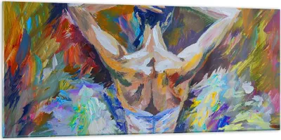 Produktbild von Bilder auf glas - Balletttänzer tanzen - 120x50cm - Glasbilder - Wandbilder - Kunstdruck - zum Aufhängen bereit - Wanddekoration aus Glas - Glas Bilder - Wandbild auf Glas - Einteilig - GAB120x50-3503