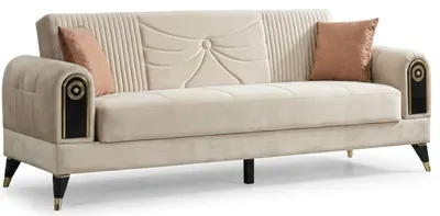 Immagine prodotto di Divano a tre posti, stile moderno, color beige, elegante, confortevole, accogliente, raffinato