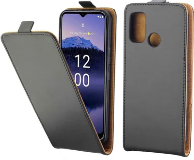 Produktbild von König Design Hülle kompatibel mit Kunstleder Handyhülle - Handy Case Schwarz