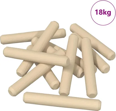 Image de vidaXL, 12 000 chevilles en bois, couleur marron, en bois massif