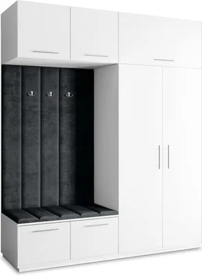 Produktbild von Masseno Garderobe-Set REMA 200/240/60 cm Modern Garderobenschrank Weiß