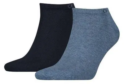 Image de Calvin Klein - Chaussettes courtes pour homme (lot de 2) NA1137 (43 EU - 47 EU) (marine/bleu)