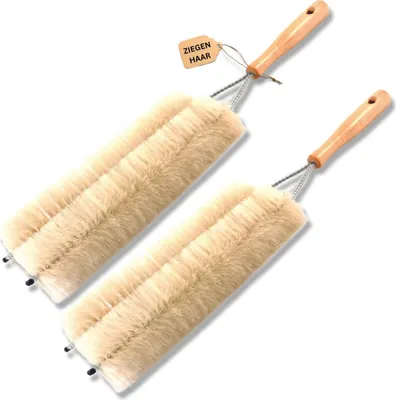 Produktbild von Novaliv 2x Heizkörperbürste Rippenheizkörper Heizungsbürste Heizkörper Reinigungsbürste 47x14cm IDEAL als Heizung Reinigungsbürste Rippen 2-fach Gabel Heizkörper-Staubwedel dustoff