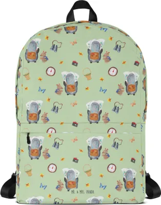 Produktbild von Mr. & Mrs. Panda Rucksack Pinguin & Maus Wanderer - Grün - Geschenk, Backpack, Schulrucksack, Wandern, Abenteuer, Arbeitsrucksack, Business-Rucksack, Tagesrucksack