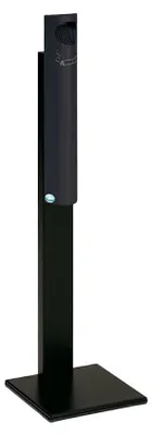 Produktbild von Praktischer Wandascher mit Abstreifblech | mit Standfuß | 3,5 Liter, HxBxT 125x31x31cm | Verzinkter Stahl | Anthrazit