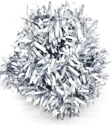 Produktbild von Lametta 5m Girlande Weihnachten Weihnachtsgirlande Christbaumschmuck Deko Breit 2403 Silber