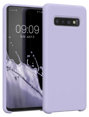 Produktbild von kwmobile Handyhülle für Samsung Galaxy S10 Hülle - Case Silikon - Kabelloses Laden - Schutzhülle Cover in Pastell Lavendel