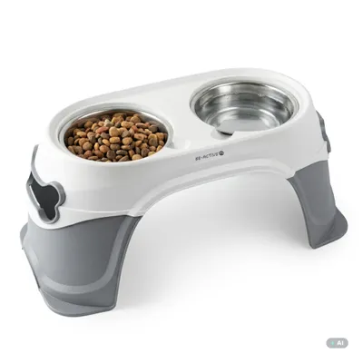 Obrázek produktu pro Zvýšená miska pro psy, 2 misky pro psy a kočky, 2×0,72 l, miska pro středně velké a malé psy, miska pro psy, miska na krmení pro psy