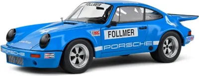 Image de Solido 421186384 Porsche 911 RSR #4 IROC Riverside 1974 bleu George Follmer 1:18