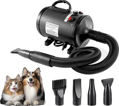 Obrázek produktu pro Vysokovýkonný fén pro psy, s nastavitelnou teplotou, tichý provoz, 2200 W