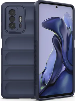 Produktbild von Xiaomi 11T Pro Hülle, Weich TPU Silikon Stossfest Anti-rutsch Schutzhülle für Xiaomi 11T / 11T Pro Dunkelblau