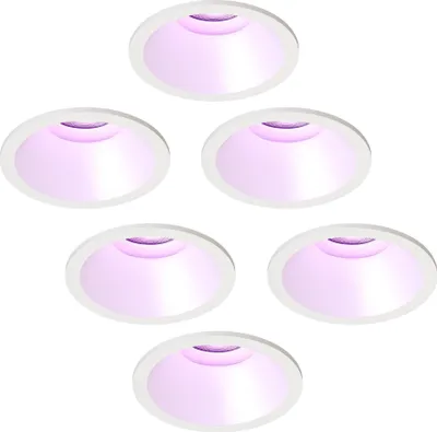 Produktbild von Ledvion 6er Set LED Einbaustrahler Rund Weiss 4.9W RGB CCT dimmbar