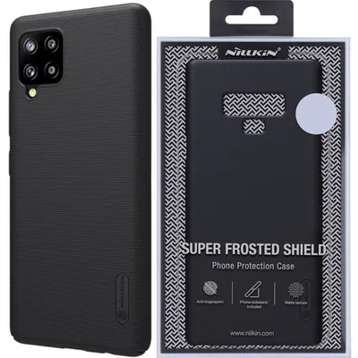 Produktbild von Nillkin Super Gefrostet Schild Verstärkt Fall Abdeckung + Stand Samsung Galaxy A42 5G Schwarz