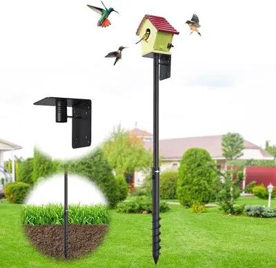 Obrázek produktu pro Stojan na ptačí budku, délka 225 cm, výškově nastavitelný, pro venkovní použití, univerzální montáž