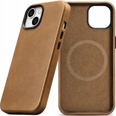 Immagine prodotto di Icarer Olio Cera Premium Custodia in pelle Iphone 14 Plus magnetica con Magsafe Brown (Wmi14220703-Tn)