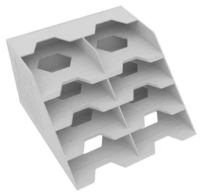 Imagen del producto de Soporte para cartas de Nemesis: 8 compartimentos, organizador, color gris