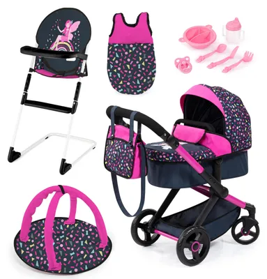 Immagine prodotto di Carrozzina per bambole Bayer XEO Blu navy Combi con accessori