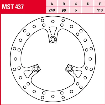 Produktbild von TRW Bremsscheibe Allround starr MST437 UH125 Burgman C8
