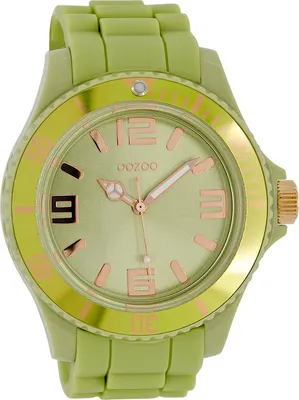 Produktbild von Oozoo Armbanduhr grün Silikon Timepieces Damen Analog-Quarzuhr UOC4350A