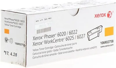 Produktbild von Xerox Tonermodul Gelb 106R02758 – Phaser 6020/6022, WorkCentre 6025/6027