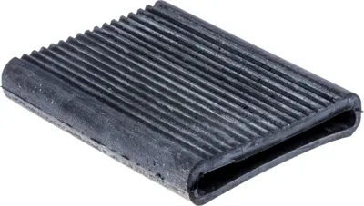 A black rubber pedal cover with ribbed texture.