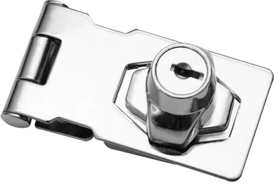 Produktbild von Überfalle abschließbar Vorhängeschloß Schloß Riegel Türriegel Türbeschlag Chrom 63mm