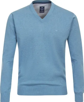 Produktbild von REDMOND Casual Herren Pullover Langarm V-Neck Comfort Hellblau 4XL