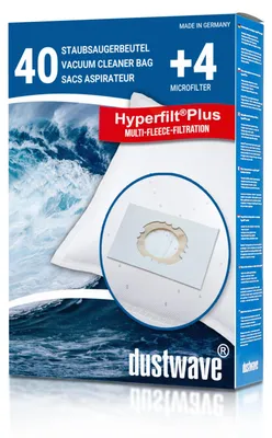 Produktbild von 40 Staubfilterbeutel (Superpack) passend für Adix - DIV 290 / DIV290 Bodenstaubsauger - dustwave® Markenstaubbeutel -  Germany + inkl. Micro-Filter
