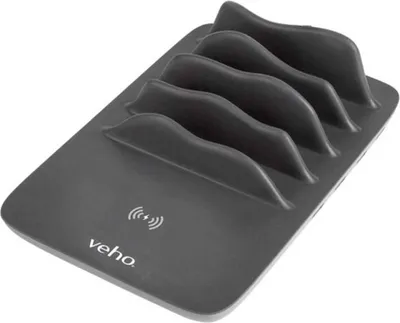 Image de Veho TA-7, Intérieur, CA, 5 V, Chargement sans fil, Noir