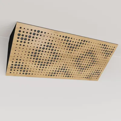 Obrázek produktu pro Balení po 2 kusech – Úzká akustická rohová basová past s sametovým potahem | 23 x 50 x 10 cm | Odraz – zvuková izolace | [REBAT (Horizont) – dub | šedá]