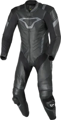 Immagine prodotto di Tuta da moto in pelle Macna Varshall a un pezzo con inserti traforati, nero/grigio, taglia 58