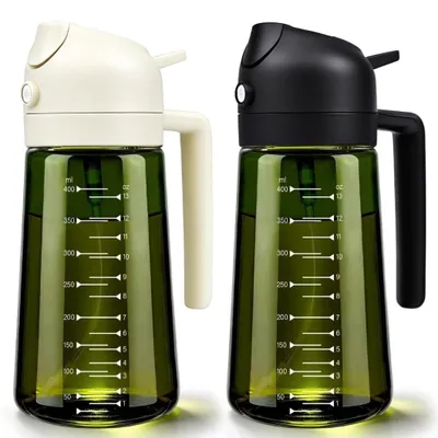 Produktbild von 2-in-1 Glasflaschen-Set für Öl und Essig, 470 ml